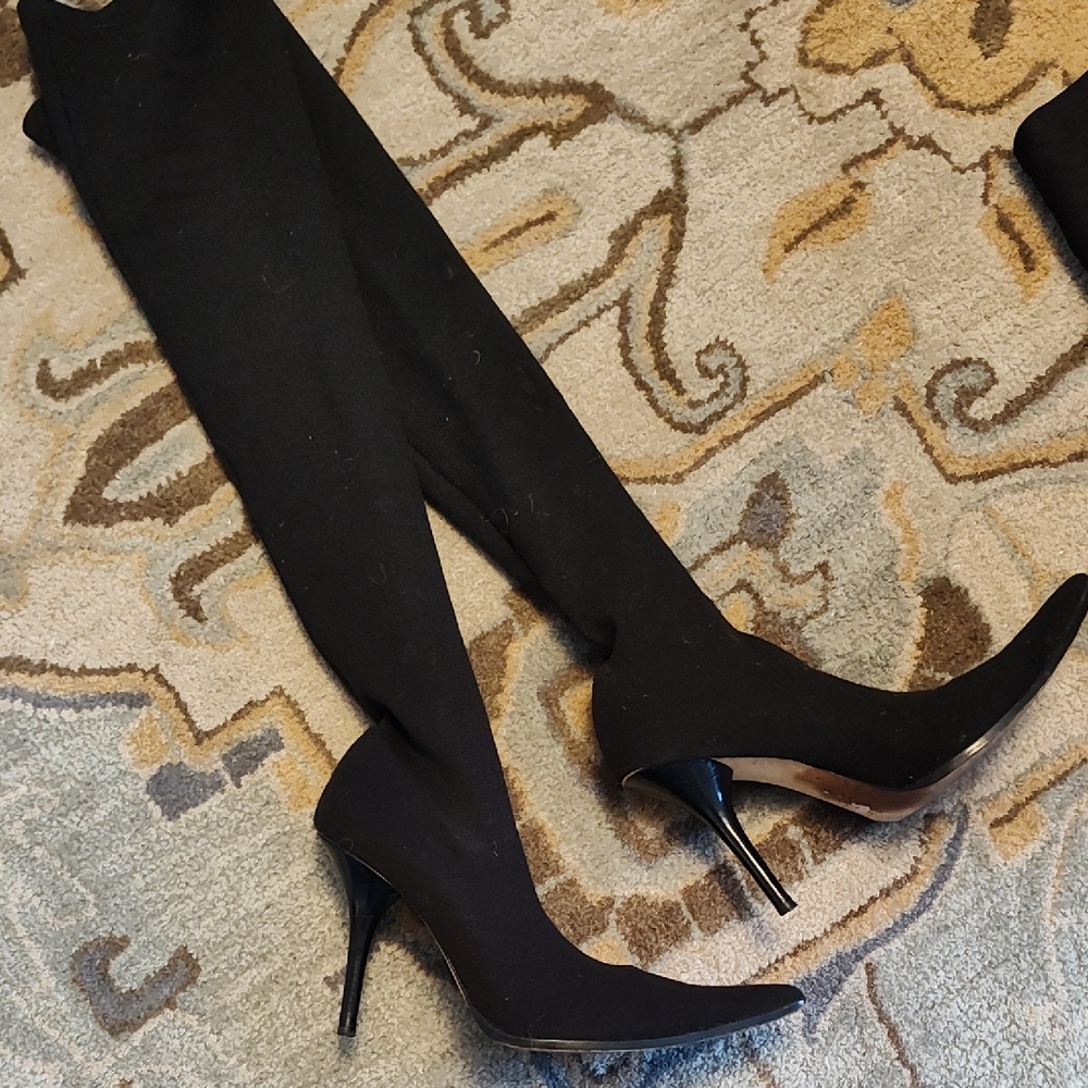 Michael Kors Black Over-the-Knee Pointed Stiletto Boots
